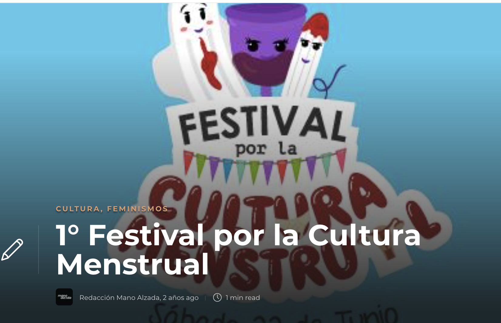 First Menstruation Culture Festival Mano Alzada Lima Peru Quinta Ola